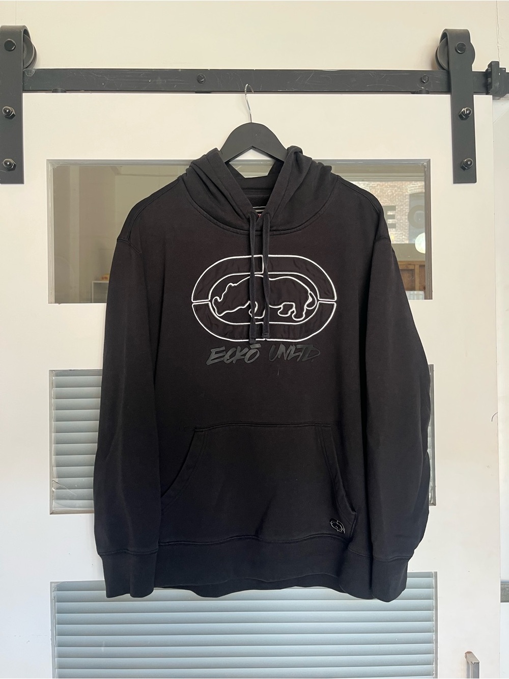 Ecko Unlimited Black Hoodie with White Logo